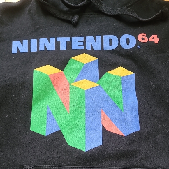 Nintendo Black Hoodie with Logo - Picture 3 of 7